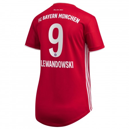 Koszulka Bayern Monachium Robert Lewandowski 9 Damska Domowe Stroje Piłkarskie 2020/21 Krótki Rękaw
